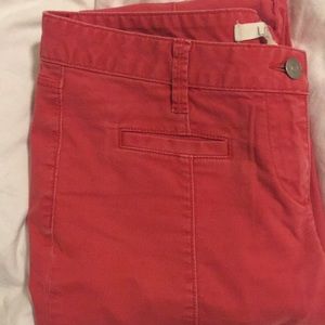 LOFT Red straight leg jeans